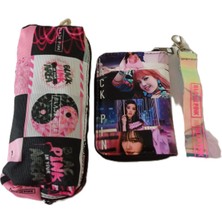 Alanç Black Pink Özel Hediye Seti, Cüzdan, Kalemlik, Anahtarlık