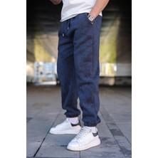 Madmext Lacivert Batik Desenli Jogger Eşofman Altı E6582