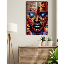 Soyut Yapraklar Cam Tablo