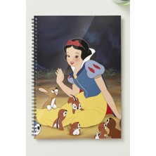 Black-One Pam. Prenses  A5 Metal Spiralli Çizgisiz Sert Kapak Pam. Prenses Defter