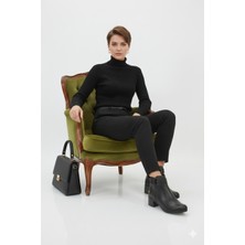 Doçka Kadın Hakiki Deri Günlük Alçak Kısa Topuklu Klasik Ortopedik Bot NH25/KB190