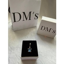 DMs Silver Charm Mavi Kaplumbağa 925 Ayar Gümüş Tek Parça Tasarım