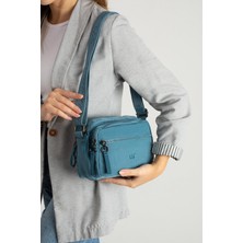 Çanta Trend Yumuşak Dokulu Ultra Hafif, Su Geçirmez Polyamid Kumaş Omuz Çantası Mavi Model: (571-13-14E)