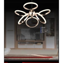 Yldrm LD072 Model Gold 3 Renkli Salon ve Oturma Odası Için Ideal Alüminyum Avize, 65X70