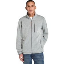 Timberland TB0A44T10521-MELANGE Fleece Jacket Gri Regular Fit Taşlamalı Erkek Ceket