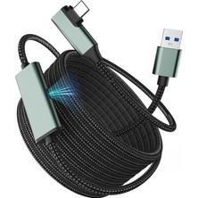 Quest 3 Şarj Bağlantısı Kablosu, Oculus Meta 3s Vr Için Şarj Kablosu, Pro, Pico 4, Pc, Buhar, Yüksek Hızlı Veri, 16.4ft, Kesintisiz Oynanış