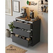 Eterna Mobilya Çekmeceli Kahve Köşesi | Çekmeceli Çok Amaçlı Dolap | Çekmeceli Muftak Dolabı