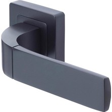 Bologna Serisi 35-ZR-8X8-A003-KT-56-11 Oda Tipi Kapı Kolu - Siyah Mat Kaplama - Parçalar Dahildir