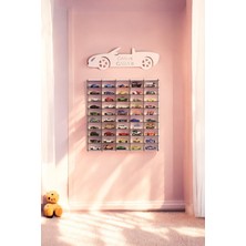 Empressco Beyaz 50'li Oyuncak Araba Rafı, Düzenli Saklama Sağlar.