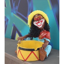 Elifeshop Jamaikalı Adam Rasta Figürlü Küllük Para, Anahtar Kasesi Masaüstü Dekoratif Biblo Yeni Ev Hediyesi A