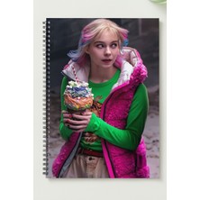 Black-One Wednesday A5 Metal Spiralli Çizgisiz  kalın bristol Kapak ÖZEL TASARIM TEMALI A5 DEFTER