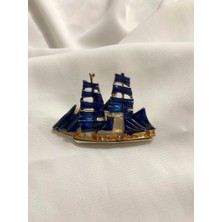 Deniz Accessories Yelkenli Broş - Denizci Broş