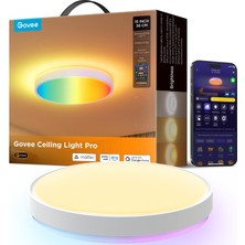 Govee Rgbıcww + Rgbıcww Yuvarlak Akıllı Tavan Armatürü Pro 15 Inç
