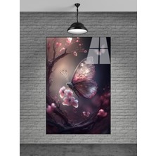 Marsilyan Lila Kelebek Cam Tablo Ev Dekorasyon,balkon Dekorasyonu,dekoratif,duvar Tablo,mutfak Tablo