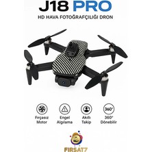 J18 Pro Akıllı Drone Katlanabilir Hd 2 Kameralı 360° Engel Algılama Taşıma Fırçasız Çanta Hediyeli