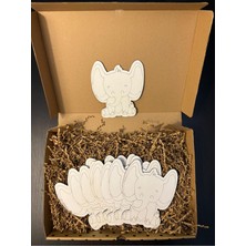 Empressco 10'lu Ahşap Fil Figürü Boyama Seti, Sanat Etkinliği Için Renkli ve Eğlenceli