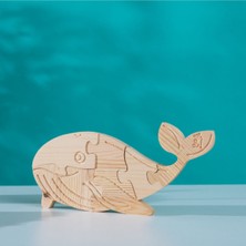 Empressco Ahşap Balina Puzzle Hobi Boyama Serisi Eğlenceli ve Doğal Tasarım