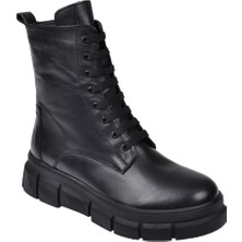 Pullman Hakiki Deri Postal Kadın Bot KMP-334707   Siyah