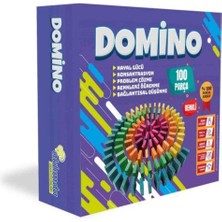 Empressco Renkli 100 Parça Dominolu Eğlenceli Zeka Oyunu Çocuklar Için