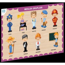 Empressco Renkli Ahşap Meslek Grupları Eğitici Oyuncak Seti