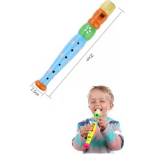 Empressco Çok Renkli Ahşap Brons Flüt, Müzik Aleti, Çocuklar Için Eğlenceli Enstrüman