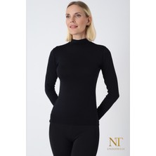 NT Underwear Kadın Bambu Balıkçı Yaka Uzun Kol Body – Hafif, Rahat ve Şık