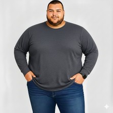 Sngl Erkek Büyük Beden Oversize Uzun Kollu T-Shirt 3xl 4xl 5xl 6xl 7xl 8xl 9xl