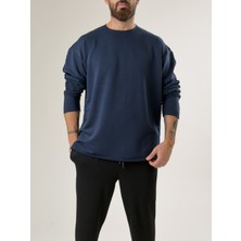 Cocopelli Erkek Lacivert Oversize Basic Sweat COC2596