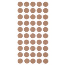 Kitchen Design Lab 50 Adet Yapışkanlı Sandalye, Masa, Koltuk Altı Parke Koruma Keçesi, Yuvarlak, 1,8 cm