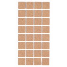 Kitchen Design Lab 32 Adet Yapışkanlı Sandalye, Masa, Koltuk Altı Parke Koruma Keçesi, Kare, 2,5 x 2,5 cm