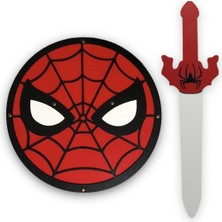 Empressco Iki Parçalı Ahşap Süper Kahraman Seti: Kalkan ve Kılıç, Kırmızı Renk