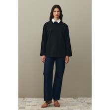 Fahhar Uzun Kollu Basic Sweat Siyah
