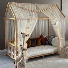 Miniden Bal Köpüğü Çift Perdeli Montessori Yatak Cibinliği