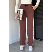 Gülseli Kadın Yüksek Bel Yan Şeritli Bel Lastikli Palazzo Eşofman Altı P-00019375