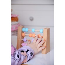 Empressco Doğal Ahşap Abaküs Oyuncak, Montessori Eğitimli, Çocuk ve Oda Dekoru, Pembe