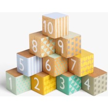 Empressco 10 Adet Ahşap Boyanabilir Küp 6X6CM, Kahverengi, Eğlenceli ve Yaratıcı Oyun Seti