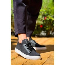 EM Trend KB-110  Kuback Back Siyah Triko Yüksek Taban Bağcıklı Günlük Erkek Ayakkabı