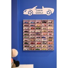 Empressco Eskitme Beyaz ve Çok Renkli Oyuncak Araba Rafı Seti 50'li