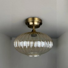 Bamyum Elegant Bal Rengi Cam Kalın Piramit Avize Iç Mekan Aydınlatma Dekoratif Mutfak Hol Cafe Ofis