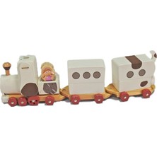 Empressco Ahşap Tren ve Köpekli Yapboz Seti, Eğlenceli ve Güzel Tasarım