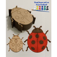 Empressco Ahşap Uğur Böceği Boyama Seti, Kendin Yap Çocuk Etkinliği, 5'li