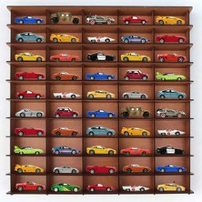 Empressco 50'li Oyuncak Araba Rafı, Akçaağaç ve Ceviz Renginde, Düzenleyici ve Şık Tasarım