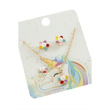 Zero Lvsqvr Papatya Mineli Set Kolye-Sarı