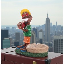 Elifeshop Jamaikalı Adam Reggae Figürlü Küllük Para Anahtar Kasesi Masaüstü Dekoratif Biblo Yeni Ev Hediyesi A