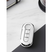 Lanitra Fiat Doblo Fiorino 500 Punto Bravo Ducato Boxer Jumper Uyumlu 3 Buton Nano Anahtar Kılıfı Beyaz