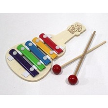 Empressco Turuncu Ahşap 5'li Gitar ve Ksilofon Seti, Çocuklar Için Eğlenceli Müzik Aletleri