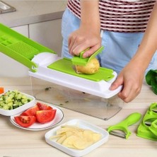 Defne Toprak Nicer Dicer Plus Doğrayıcı Rende Mutfak Robotu Çok Fonksiyonlu Soğan Sebze Dilimleyici Doğrama
