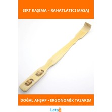 Letsii Doğal Ahşap Ergonomik Sırt Kaşıma Aleti
