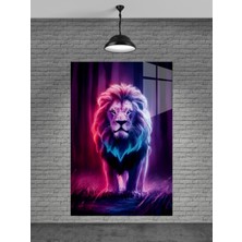 Marsilyan Neon Aslan Cam Tablo Ev Dekorasyon,balkon Dekorasyonu,dekoratif,duvar Tablo,mutfak Tablo