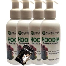 Süper Allied Life Sciences Hoodia Herbal Extracts Hot Slimming & Tightening Gel 150 ml x 4 Ad.+ Jel